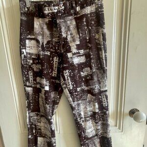 Cool Brown patterned ankle trousers